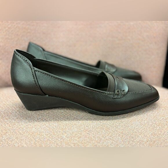 New Kate ann conway ladies brown loafers slip on shoes 8M - Picture 4 of 6